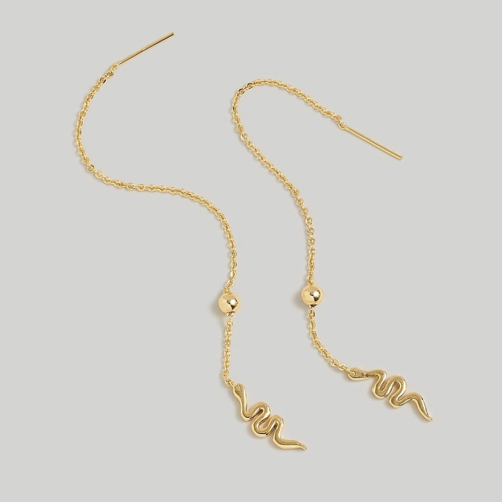 Madewell Snake Threader Earrings